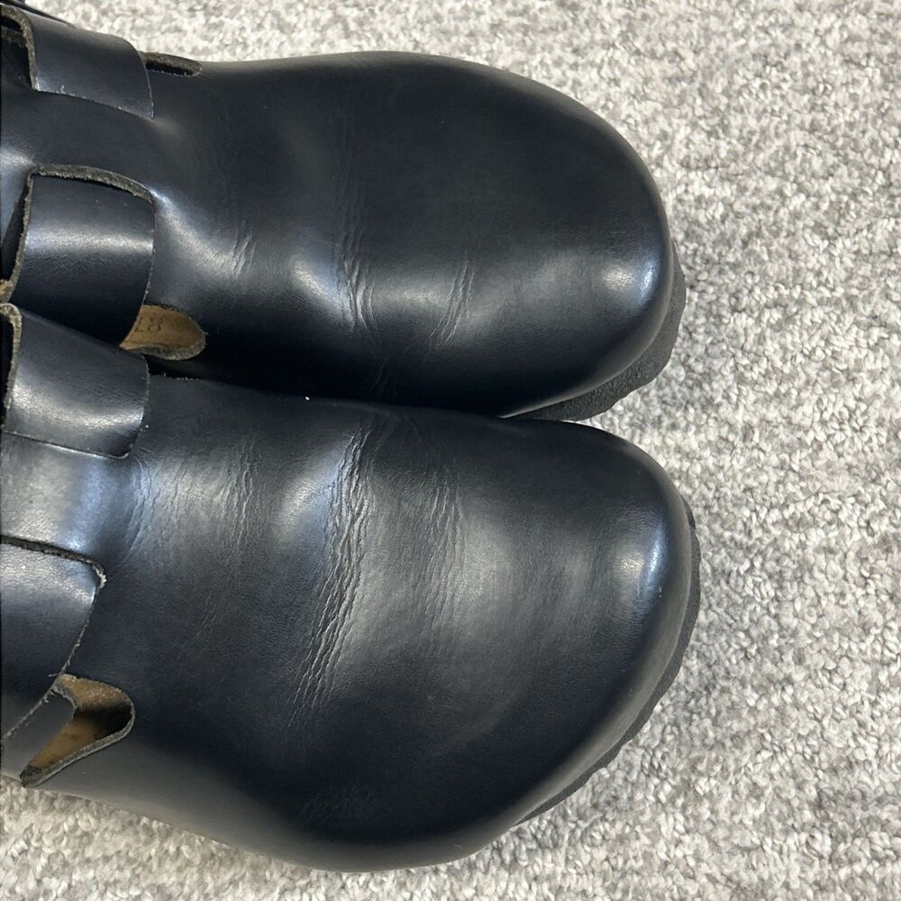 Birkenstock London Oiled Leather Clogs Black EU 37 US 7 Narrow Width Shoes - Picture 4 of 9